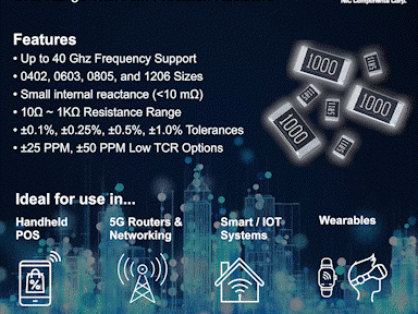 NTRF-Serie von NIC Components: neue Präzisions-Widerstände