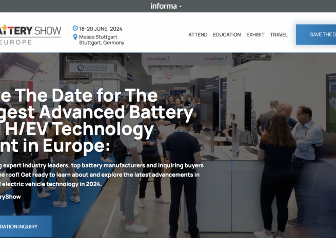 The event &quot;The Battery Show Europe&quot; in Stuttgart in 2024.