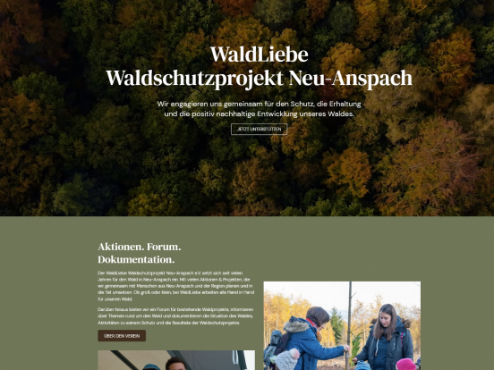 Congratulations on the new website to Waldliebe e.V.